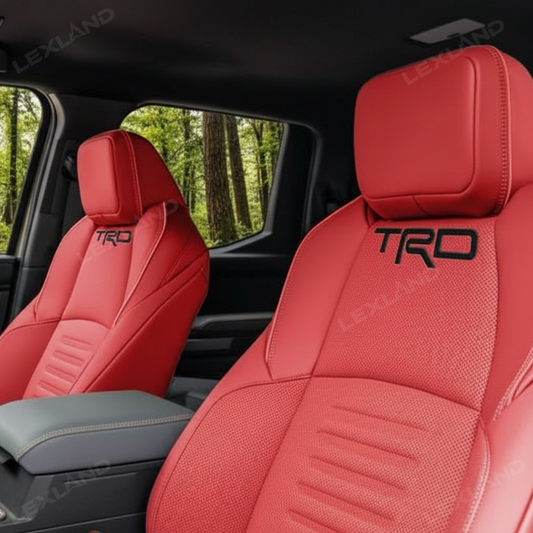 Tacoma /4Runner Seat Covers Full Coverage Embossed Seat Protector with TRD Letter Style for Toyota