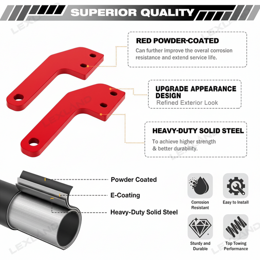 Tacoma Rear Tow Hook Red Rear Recovery Points for Toyota