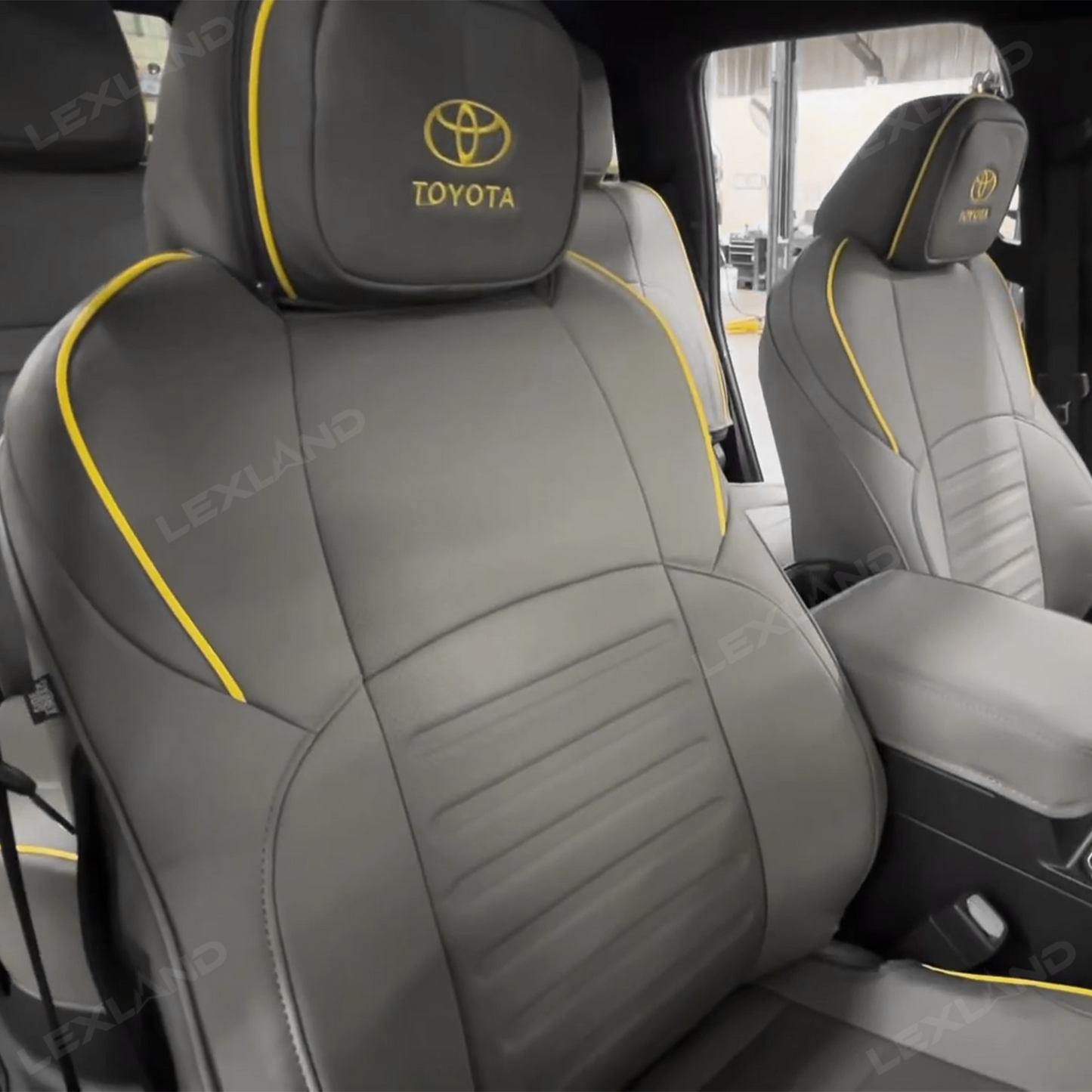 Tacoma Custom Seat Covers Nappa Leather Seat Cover Set with TRD Pro Style for Toyota