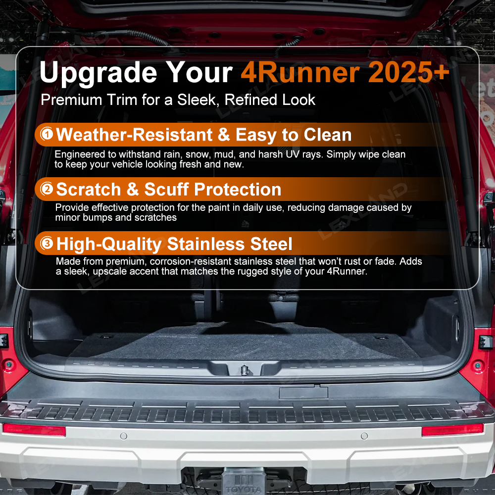 4Runner Rear Bumper Guard Stainless Steel Sill Plate Protector For Toyota