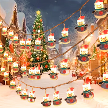 🎁 Merry Christmas Snowman Ambient Lighting Car Light Car LED Strip Lights (100% off)