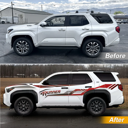 4Runner Body Decals Vinyl Wrap with Retro Racing / Off-Road Decal Style
