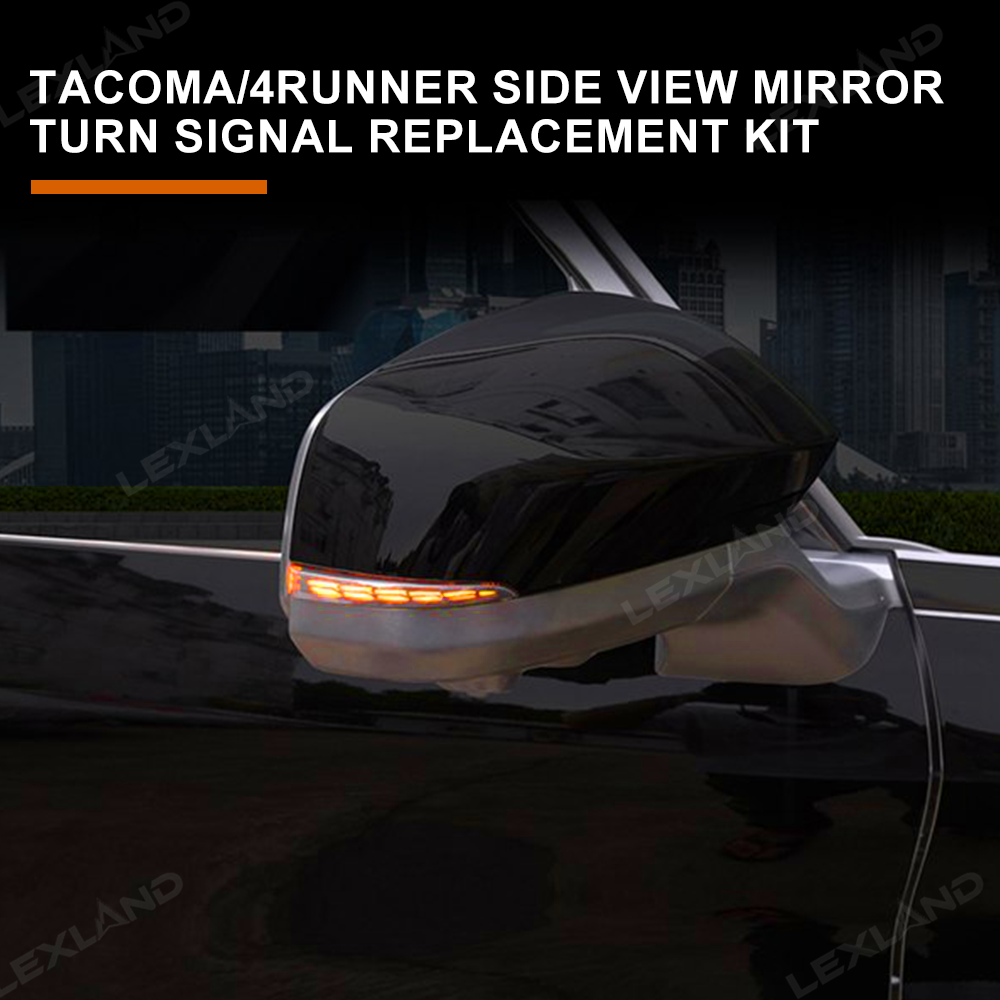Tacoma/4Runner Side View Mirror Turn Signal Replacement Kit Sequential Dynamic Indicator Strip with Dragon-Scale Style 2.0