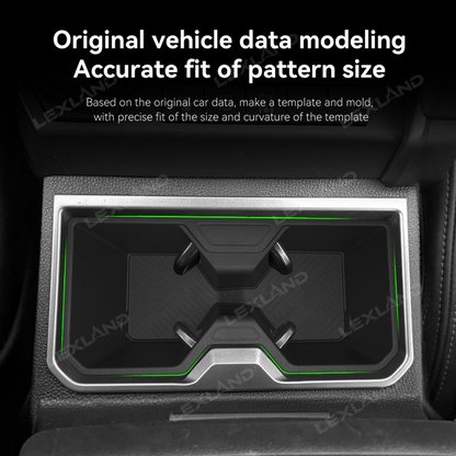 4Runner Center Console Cup Holder Black Silicone Cup Insert for Toyota Interior Accessories
