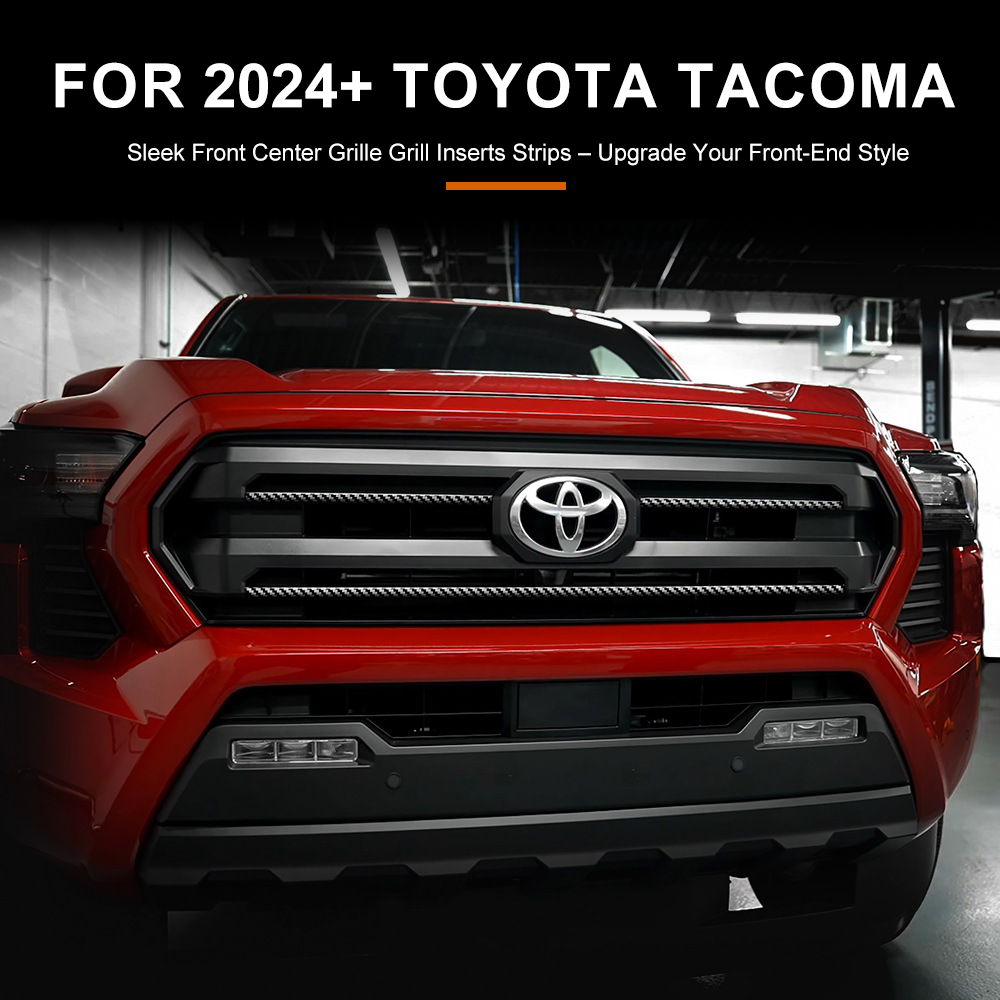 Tacoma Front Center Grille Grill Inserts Strips ABS Decorative Trim for Toyota