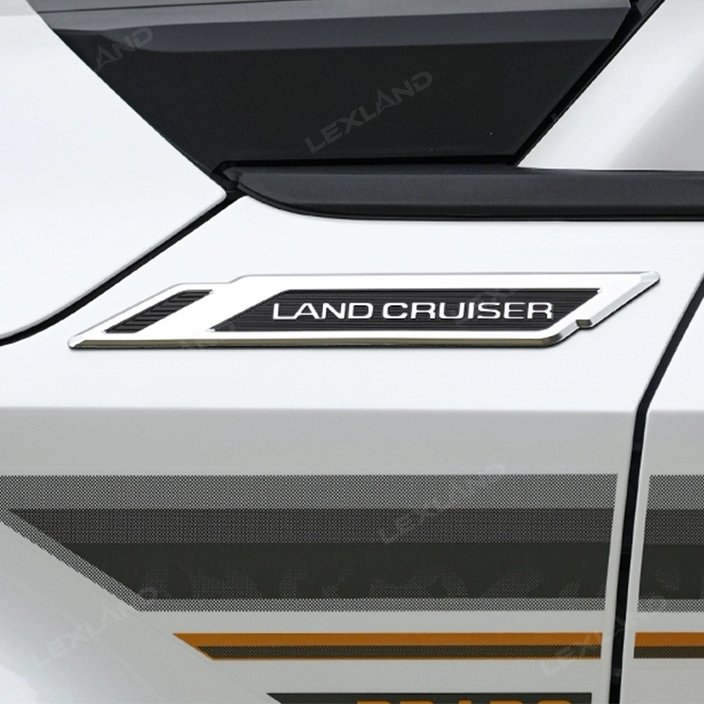 Land Cruiser Chrome Side Emblem Sticker Chrome Outer Side Board Badge Decor Trim