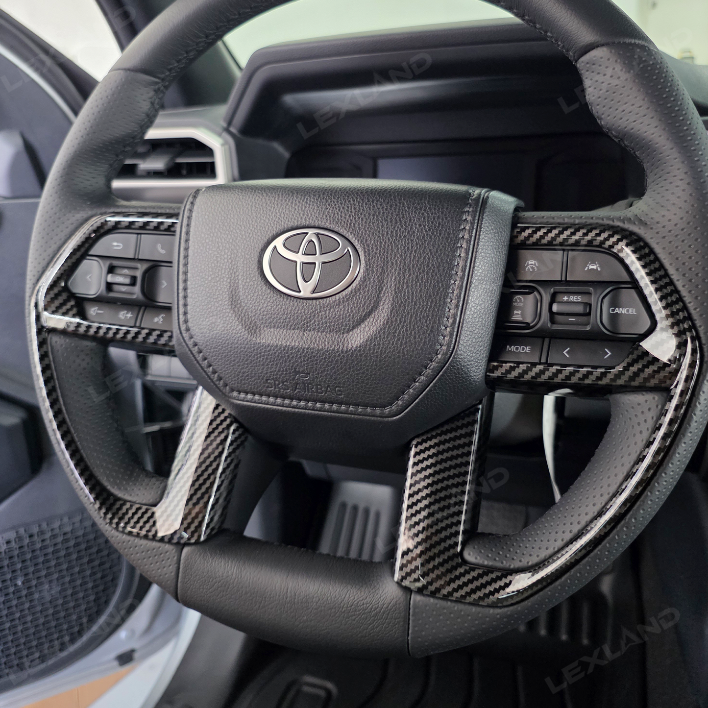 4Runner Interior Cover Trim ABS Carbon Fiber Style Protective Overlays For Toyota