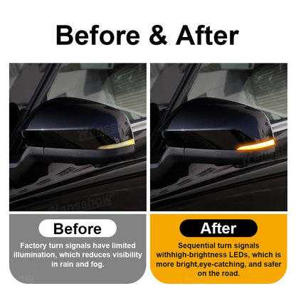4Runner Side View Mirror Turn Signals Sequential LED Turn Indicators for Toyota