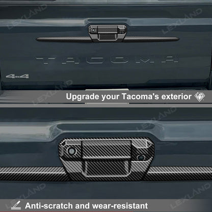 Tacoma Tailgate Handle Cover ABS Carbon Fiber Style Trim Protector Overlay for Toyota