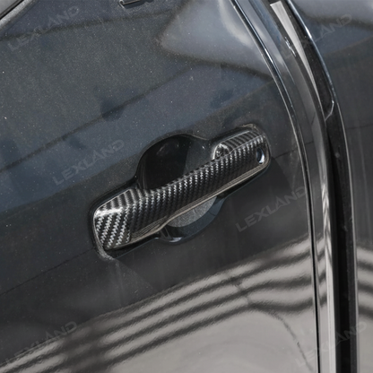 Tundra Door Handle Cover Trim ABS Carbon Fiber Style Protector Overlay for Toyota