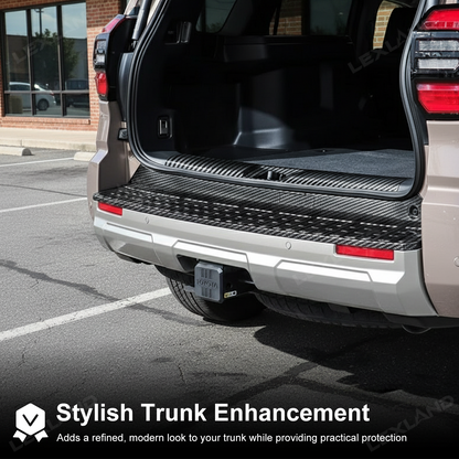 4Runner Rear Bumper Guard Plate Cover ABS Glossy Carbon Fiber Style Rear Sill Guard Board Protector