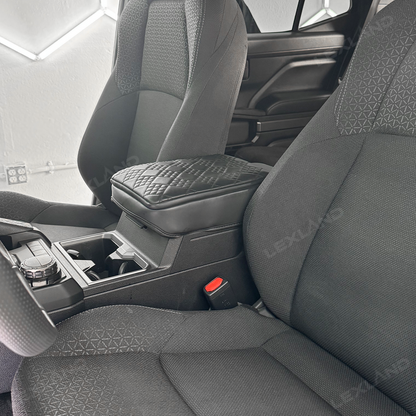 4Runner Center Console Cover Diamond-Quilted Leather Armrest Cover Interior Trim Protector