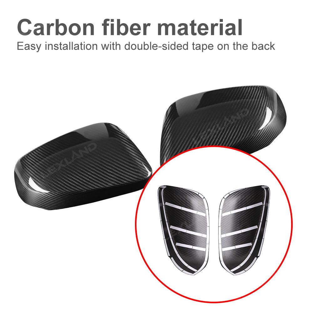 Tacoma Real Carbon Fiber Side Mirror Rearview Covers Mirror Caps Protection Cover for Toyota