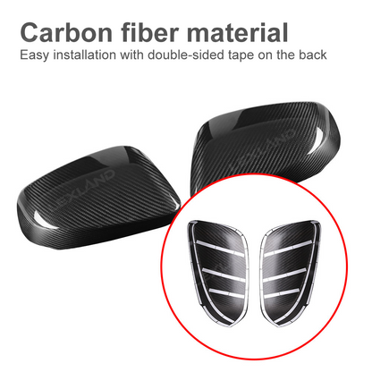 Tacoma Real Carbon Fiber Side Mirror Rearview Covers Mirror Caps Protection Cover for Toyota
