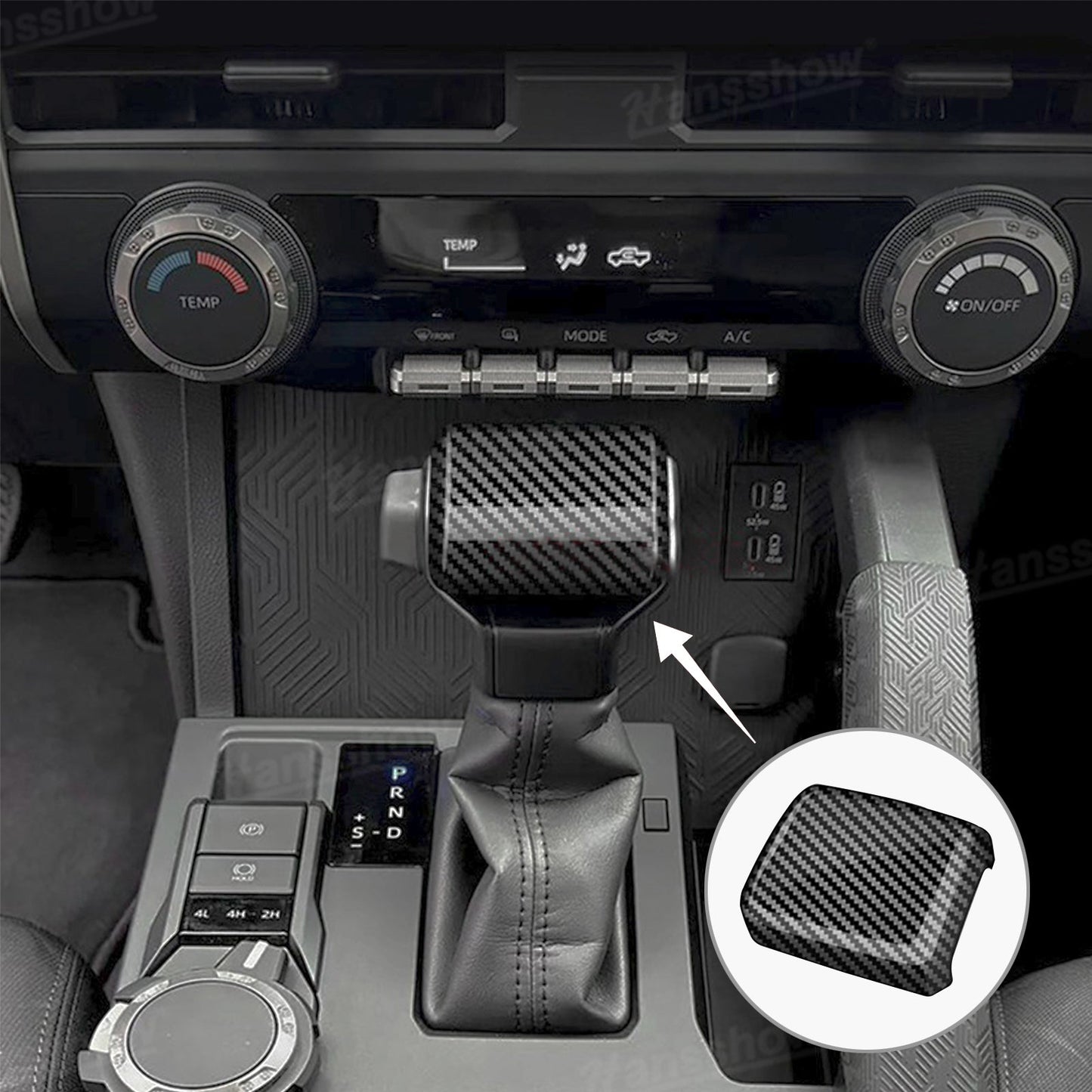 4Runner Interior Cover Trim ABS Carbon Fiber Style Protective Overlays For Toyota