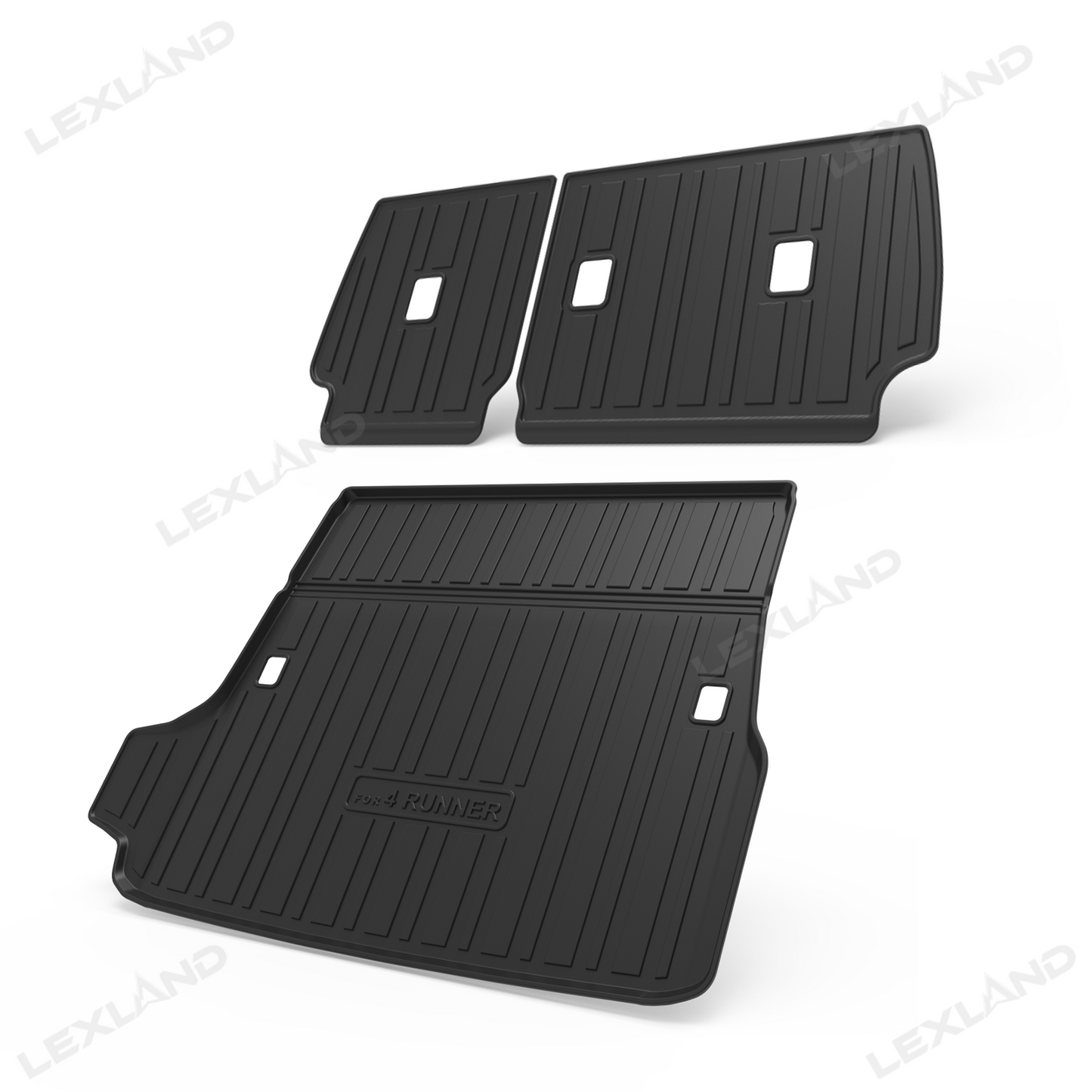 4Runner Cargo Mat & Seat Back Protector Set TPE All-Weather Trunk Mat for Toyota