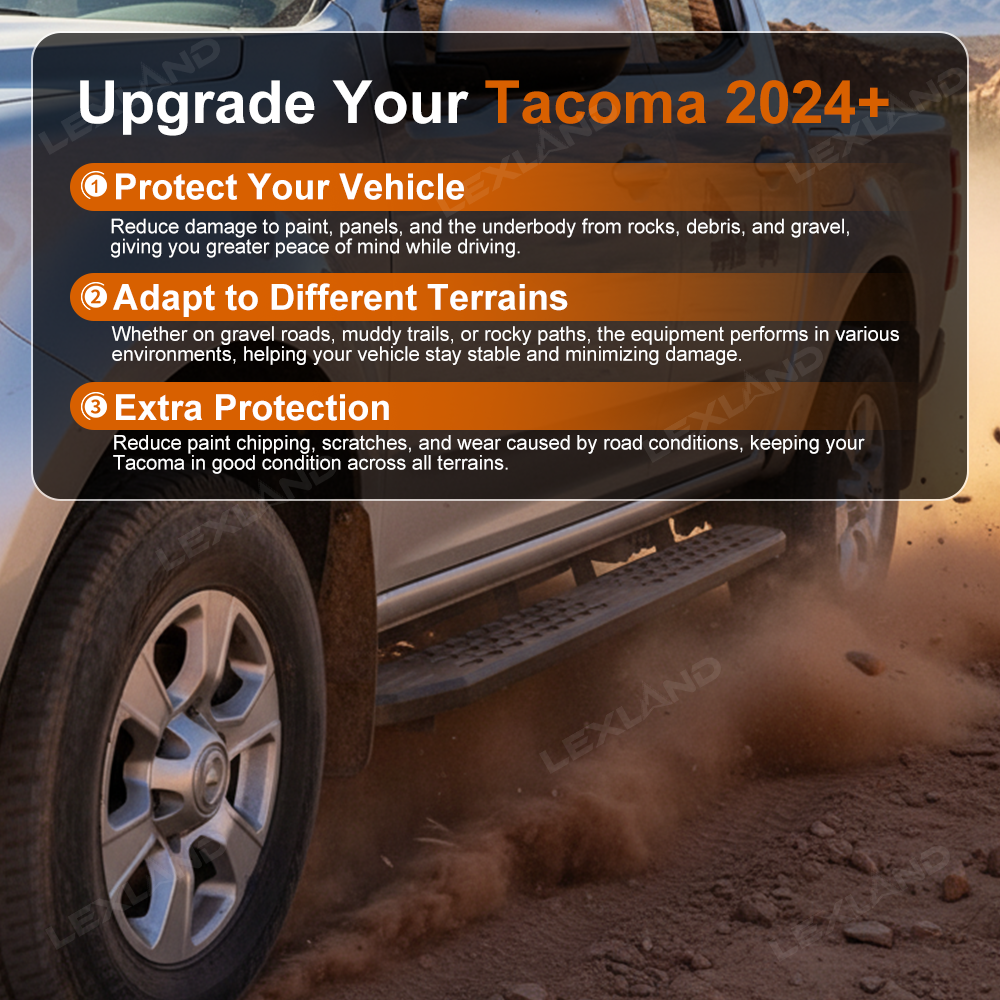 Tacoma Running Boards Side Steps Steel Nerf Bars for Toyota