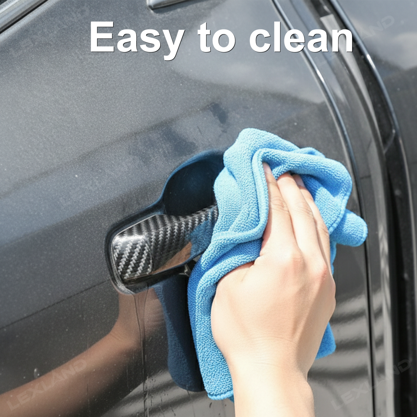 Tundra Door Handle Cover Trim ABS Carbon Fiber Style Protector Overlay for Toyota