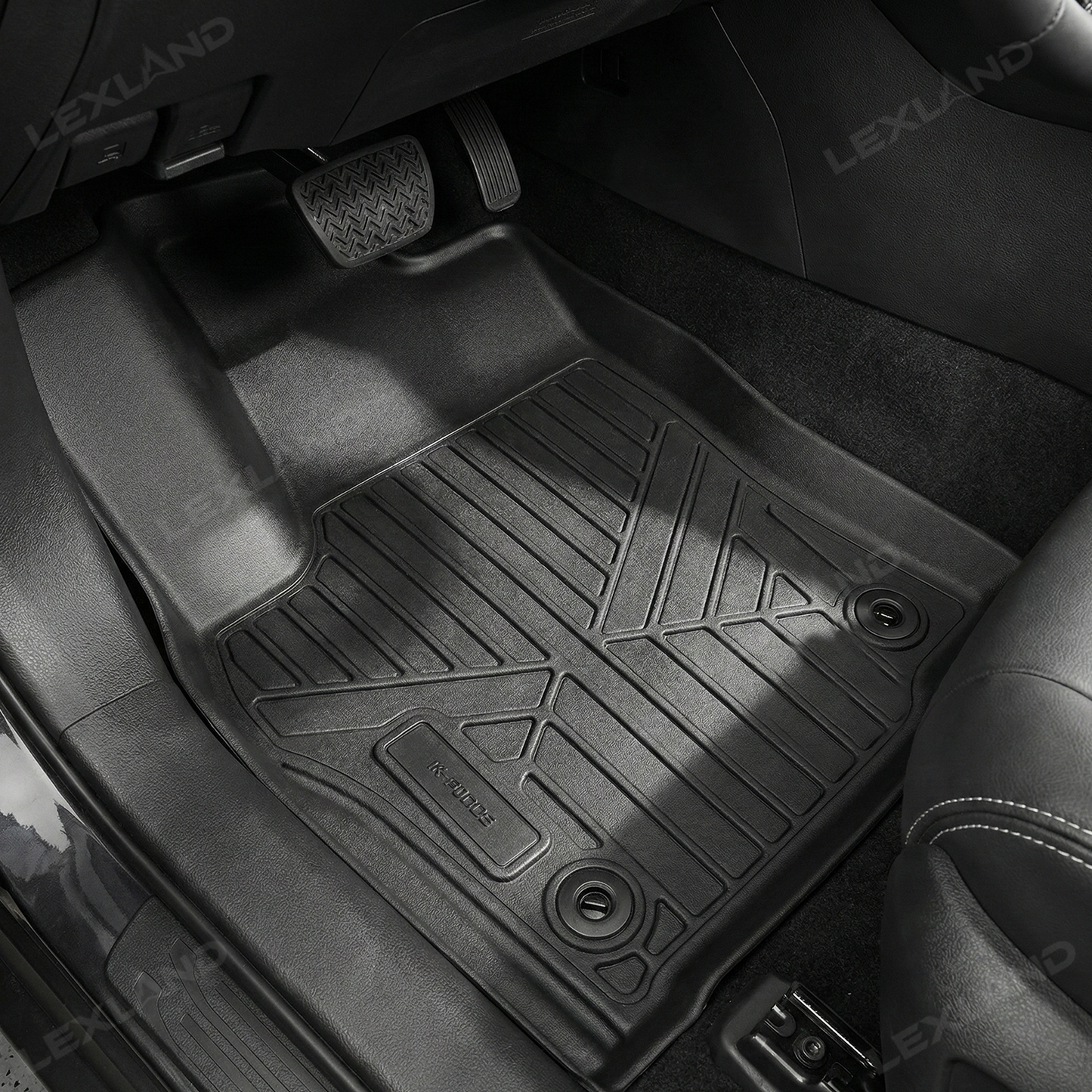 Tacoma Floor Mats All Weather TPE Floor Liners with Anti-Slip Spikes for Toyota