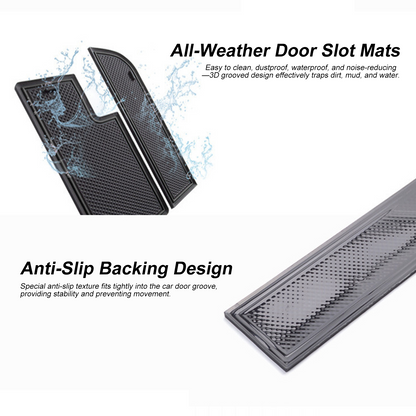 Tundra Interior Door Slot Mats Anti-Slip Storage Tray Pads Full Coverage Set 31 PCS for Toyota