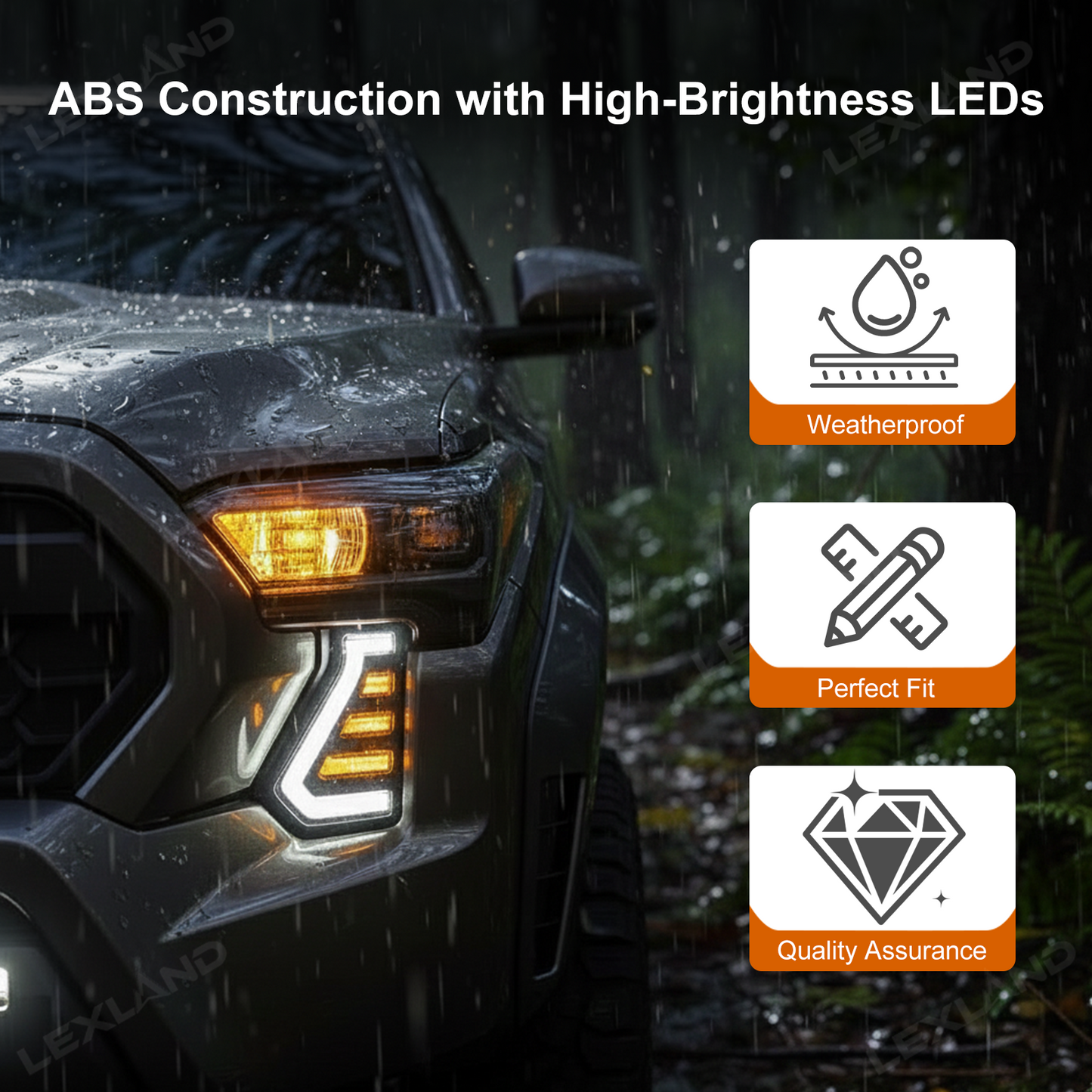 Tacoma LED Fang Lights Dual-Color Dynamic Daytime Running Lights for Toyota