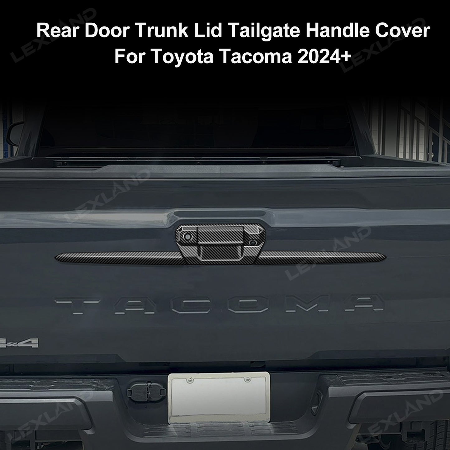 Tacoma Tailgate Handle Cover ABS Carbon Fiber Style Trim Protector Overlay for Toyota