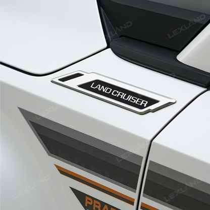 Land Cruiser Chrome Side Emblem Sticker Chrome Outer Side Board Badge Decor Trim