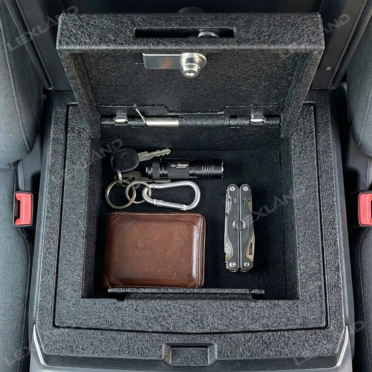 Tacoma Center Console Safe Storage Box Anti-Theft Lock Box Organizer for Toyota