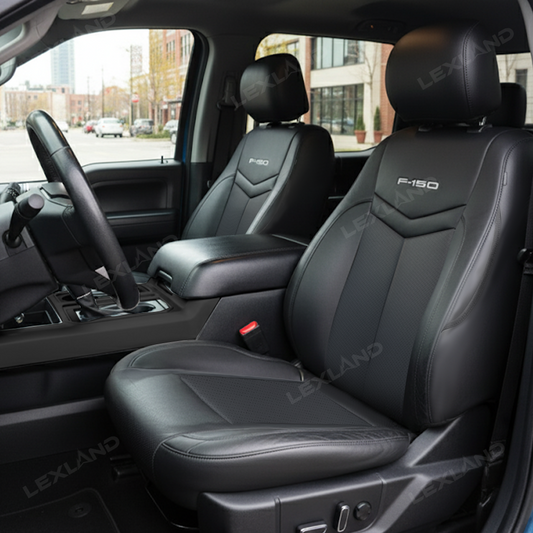 F150 Seat Covers NAPPA Leather Full Coverage Seat Protector with F150 Letter Style