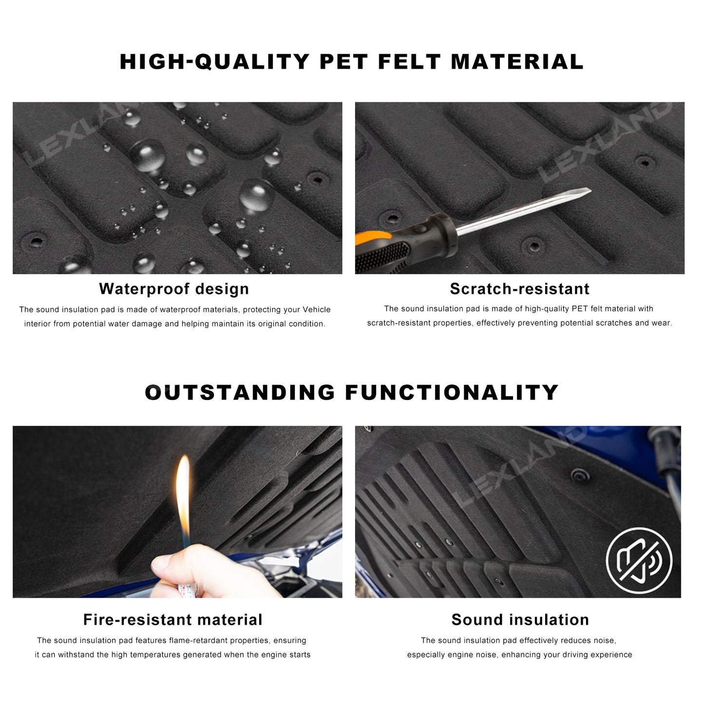 Tacoma /4Runner Front Engine Cover Hood Sound Heat Insulation Pad Mat for Toyota