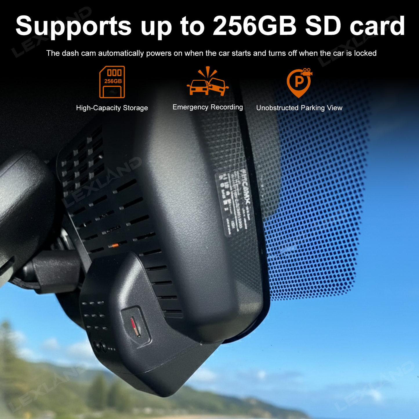 Tacoma /4Runner Dash Cam Custom-Fit 256GB Integrated Dashcam for Toyota