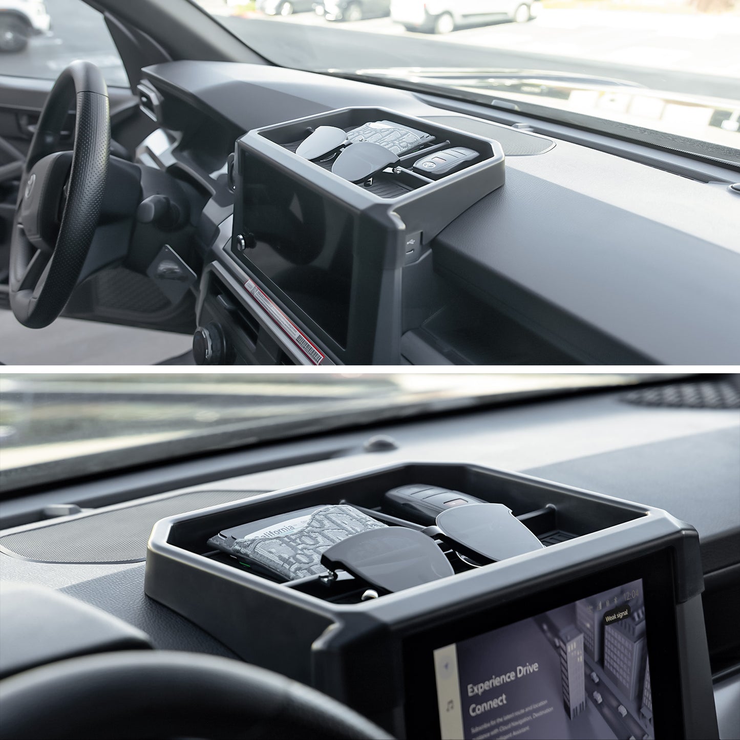 Tacoma Dashboard Organizer Tray Behind Screen Interior Dash Storage Box for Toyota