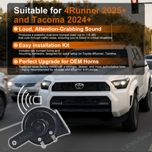 Tacoma/4Runner Horn Kit Dual-Tone Auto Horn Upgrade for Toyota