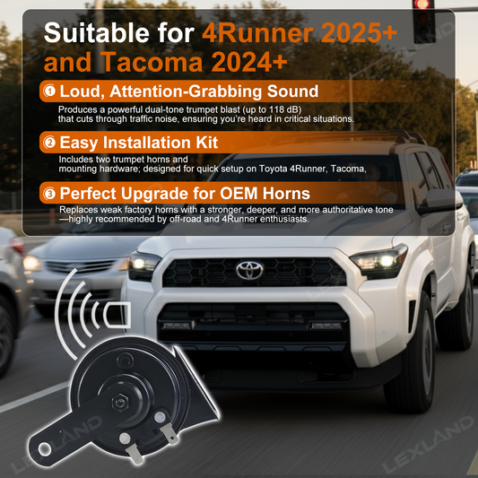 Tacoma/4Runner Horn Kit Dual-Tone Auto Horn Upgrade for Toyota