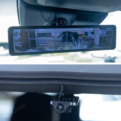4Runner Media Rearview Mirror 12 Inch Dash Cam for Toyota