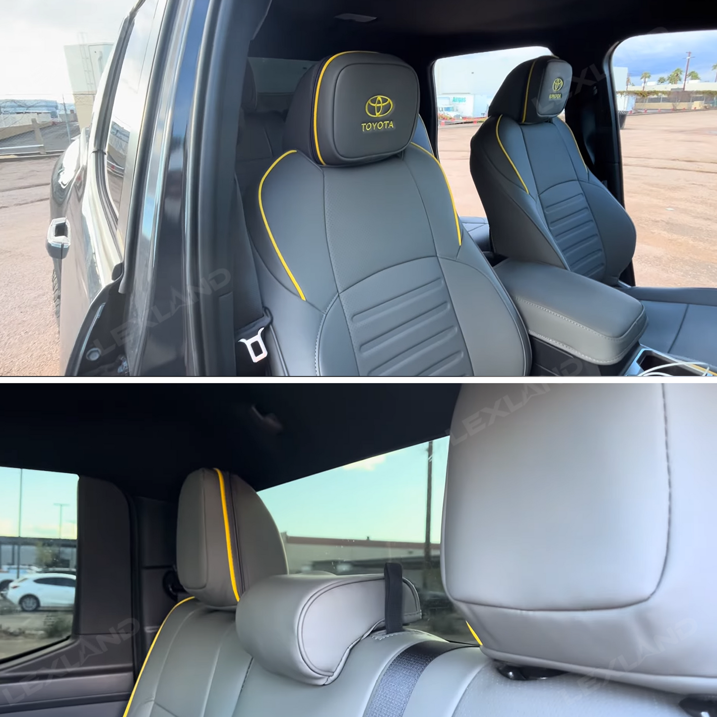 Tacoma Custom Seat Covers Nappa Leather Seat Cover Set with TRD Pro Style for Toyota