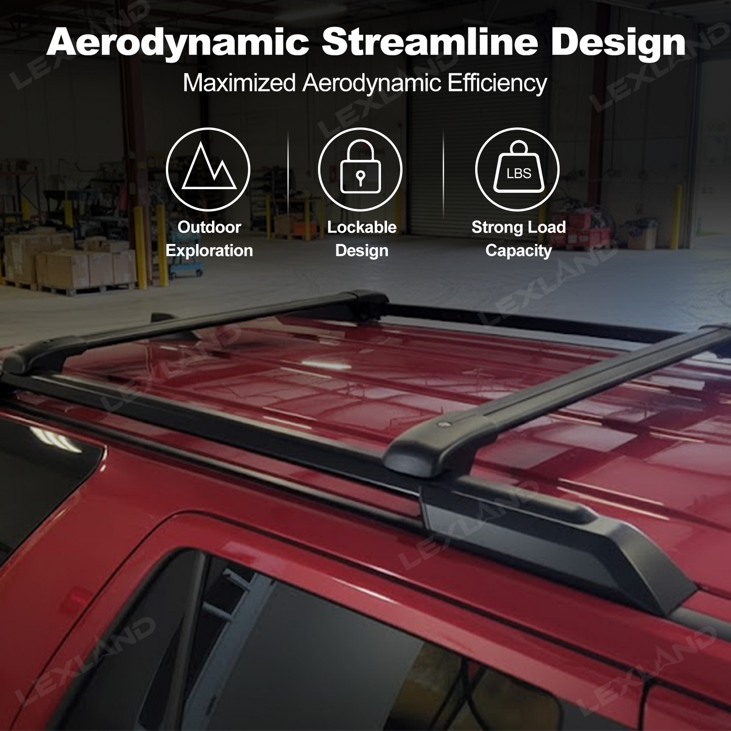 4Runner Roof Rack Cross Bars Roof Rail Cargo Carrier Crossbars for Toyota