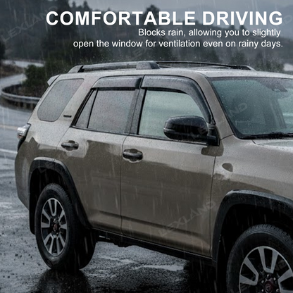 4Runner Window Deflectors Front & Rear Rain Guards All-weather Window Visors for Toyota