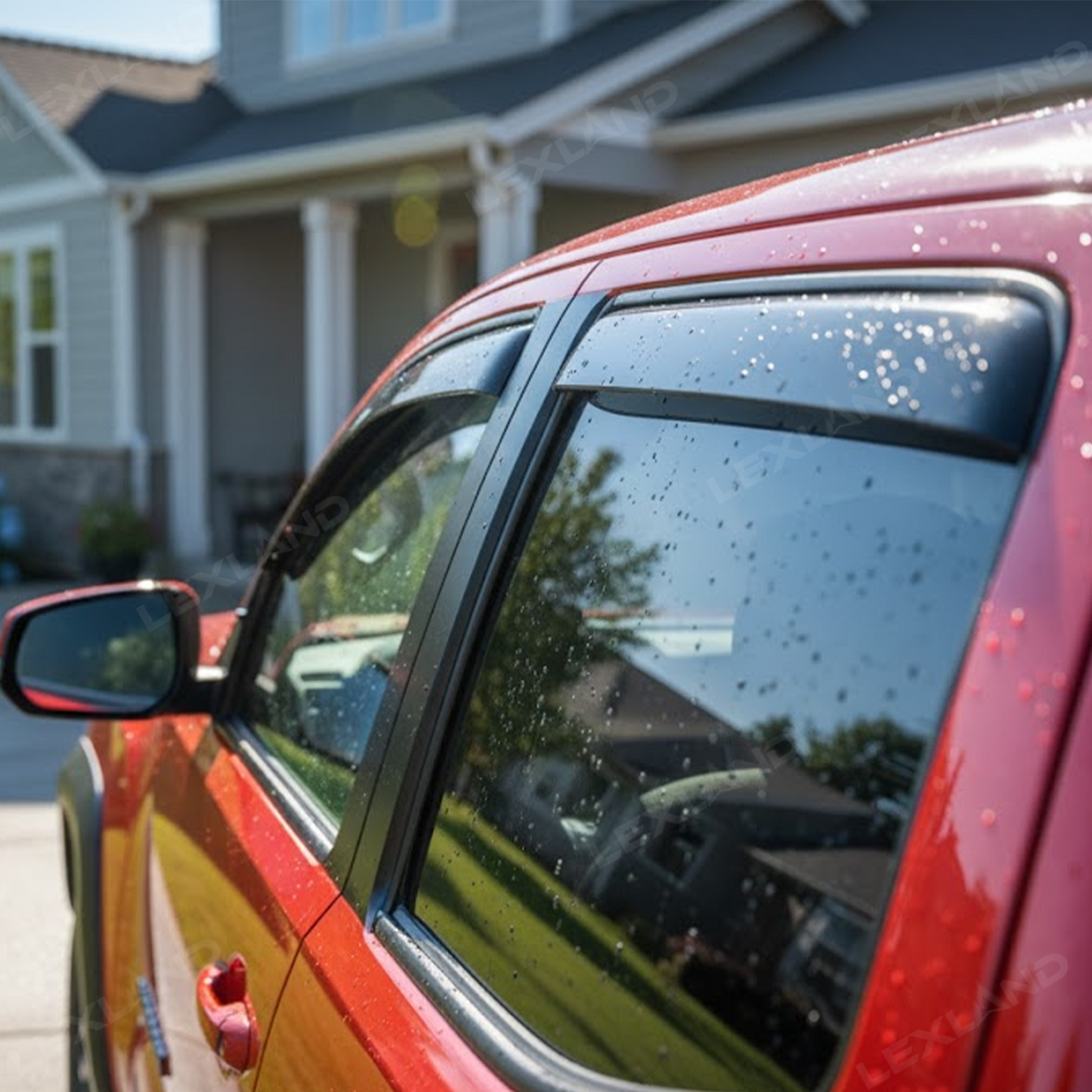 4Runner Window Deflectors Front & Rear Rain Guards All-weather Window Visors for Toyota