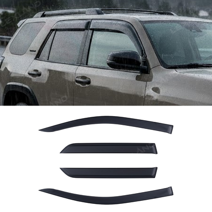 4Runner Window Deflectors Front & Rear Rain Guards All-weather Window Visors for Toyota