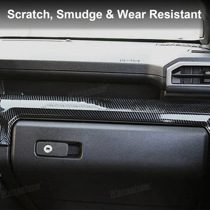 4Runner Dashboard Cover Dash Cover Mat Pad ABS Carbon Fiber Style Glossy Trim Panel Caps