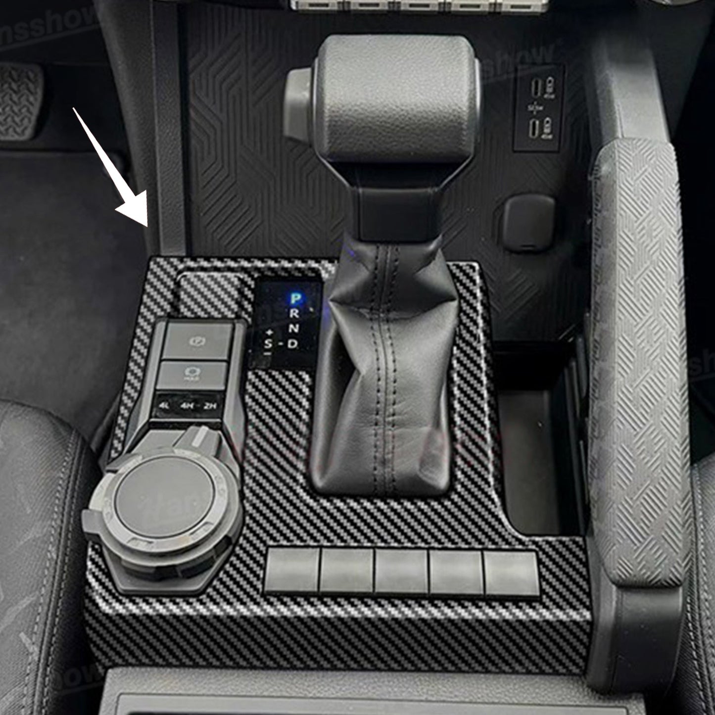 4Runner Interior Cover Trim ABS Carbon Fiber Style Protective Overlays For Toyota