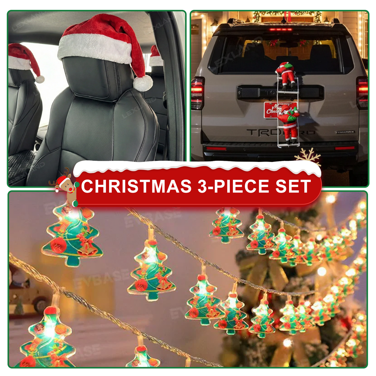 Climbing Santa Claus Car Christmas Decoration