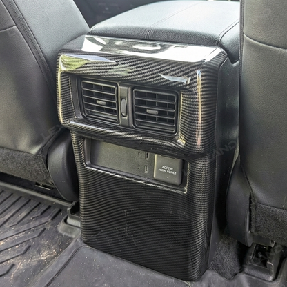 4Runner Rear Air Vent Cover ABS Glossy Carbon Fiber Style Interior Kick Guard Protector
