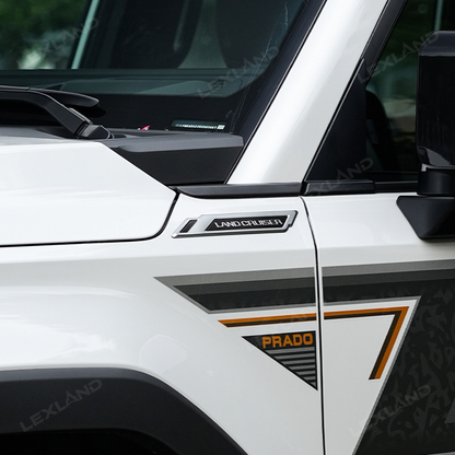 Land Cruiser Chrome Side Emblem Sticker Chrome Outer Side Board Badge Decor Trim