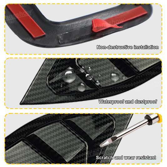 4Runner/Tacoma Center Console Cover ABS Carbon Fiber Style Armrest Box Cover Trim Protection for Toyota