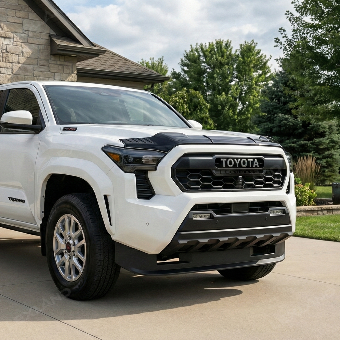 Tacoma Hood Deflector Split Design Hood Protector ABS Hood Shield for Toyota