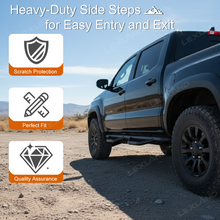 Tacoma Running Boards Double Cab Side Steps Nerf Bar with Dropped Steps for Toyota