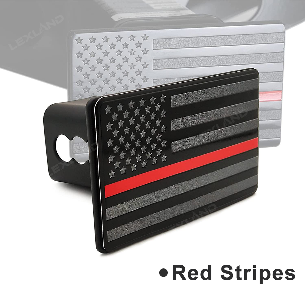 4Runner American Flag Hitch Cover Cap Carbon Steel Trailer Hitch Receiver Cover for Toyota