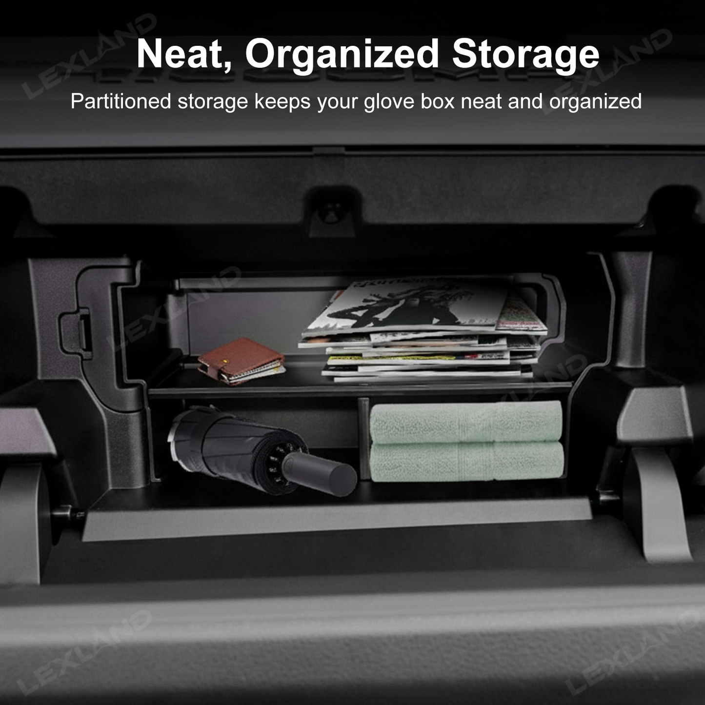 Tacoma Glove Box Organizer Insert Storage Divider Interior Accessories for Toyota